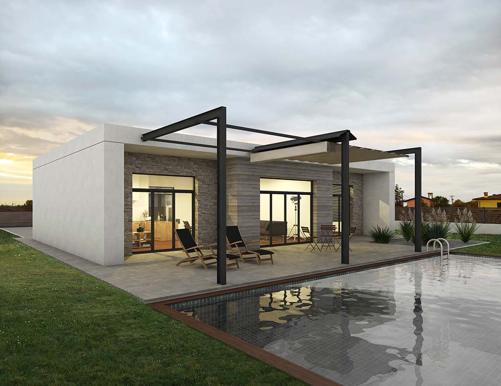 Diseño casa moderna DOMEN1