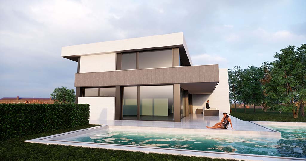 Diseño casa moderna MYSTRAL piscina 4