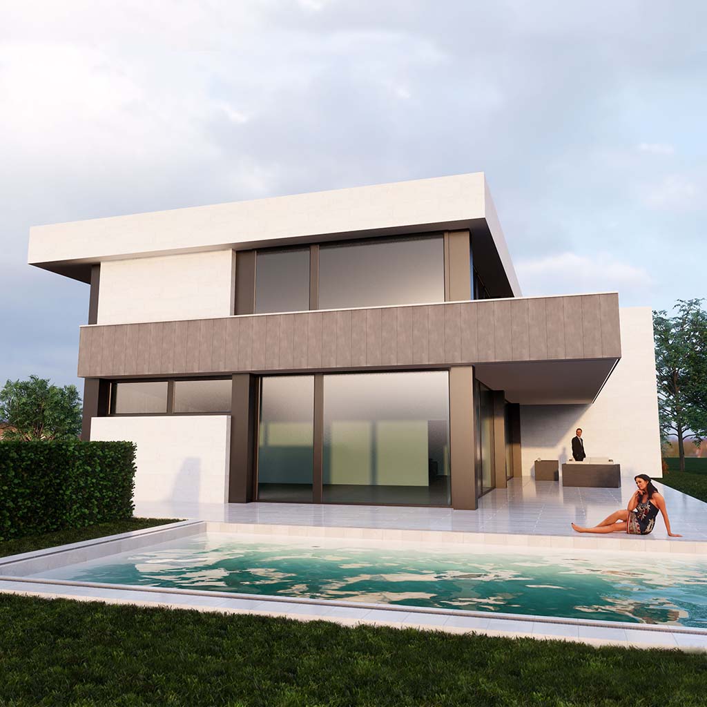 Diseño casa moderna MYSTRAL piscina ft